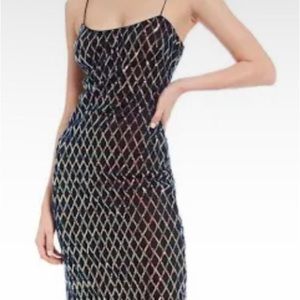 Black / navy / rose gold sequin belle badgley Mischka dess